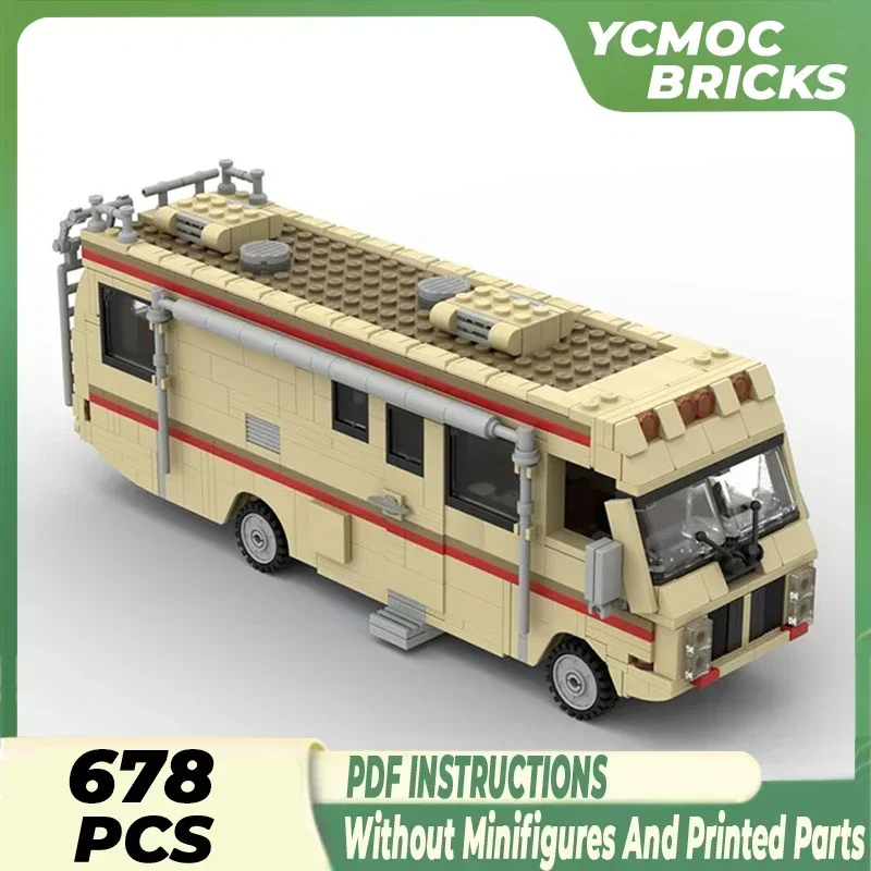 MOC Budova tehly slávny filmový model automobilu Breaking Bad RV Bus Technológia Modulárne bloky Darčeky Vianočné hračky