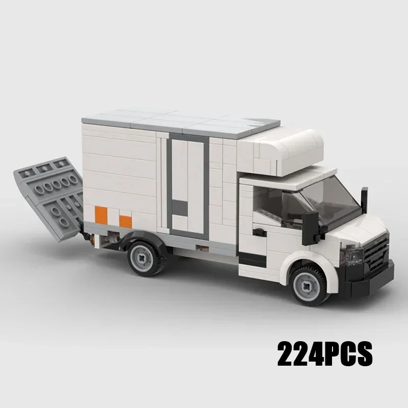 MOC BUDÚCE BRICKS Mestský automobil MODEL Mestské rešpretácie Chladiareň Van Technology Modulárne bloky Darčeky Vianočné hračky