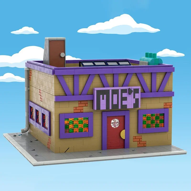 MOC City House MOC-152941 Anime Simpsoned Modular Moe's Model Model Architecture Architecture Street Building Blocks