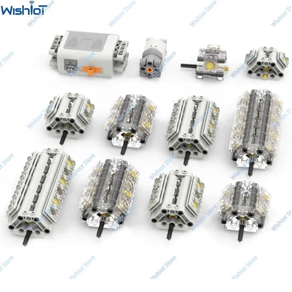 MOC Creative Technical Parts Kit V2 V4 V6 V8 V10 V12 MOTOROVÝ MOTOROVÝ MOTOROVÝ MOTOR PRE HOUGHER TECH CAR DIY Vzdelávacie hračky
