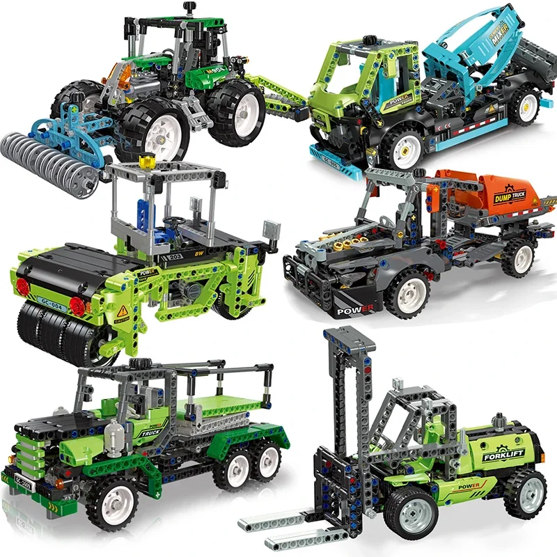 MOC Farm Harvester Tractor Truck Building Blocks