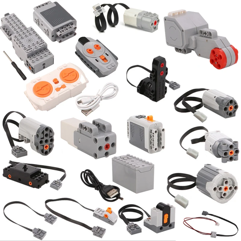 MOC High-Tech Parts M XL L Motor Servo Power Funktions Motor Multi Tool PF 8293 8883 Model stavebné bloky kompatibilné s LEGO