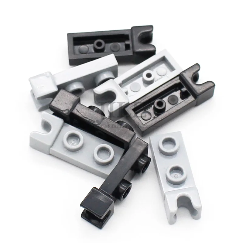 MOC Plate upravená 1x2 s malou vlečnou guľkou na konci 14418 DIY Enlighten stavebné bloky tehly kompatibilné častice