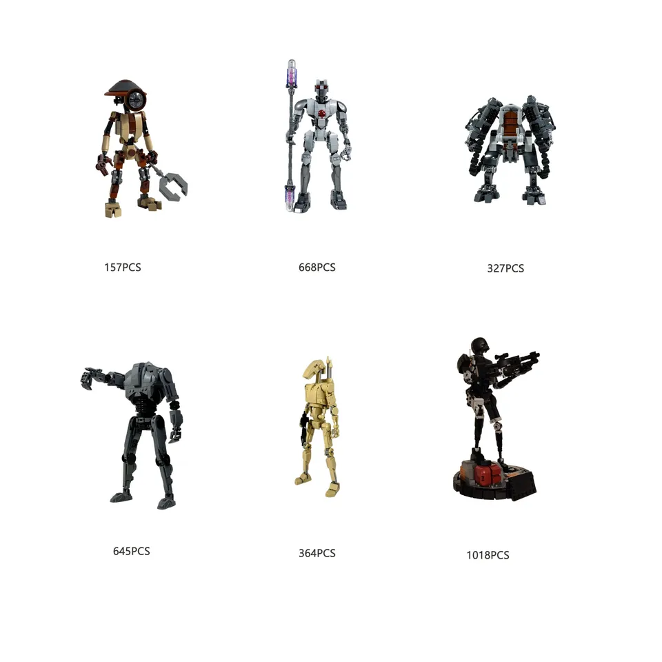 MOC Robot B1 Matrix APU AURORED Personál Personál K-2S0 KX-ENFORCER DROID BUDOVANIE Zostavené modelové modelové tehlové sviatočné darčeky