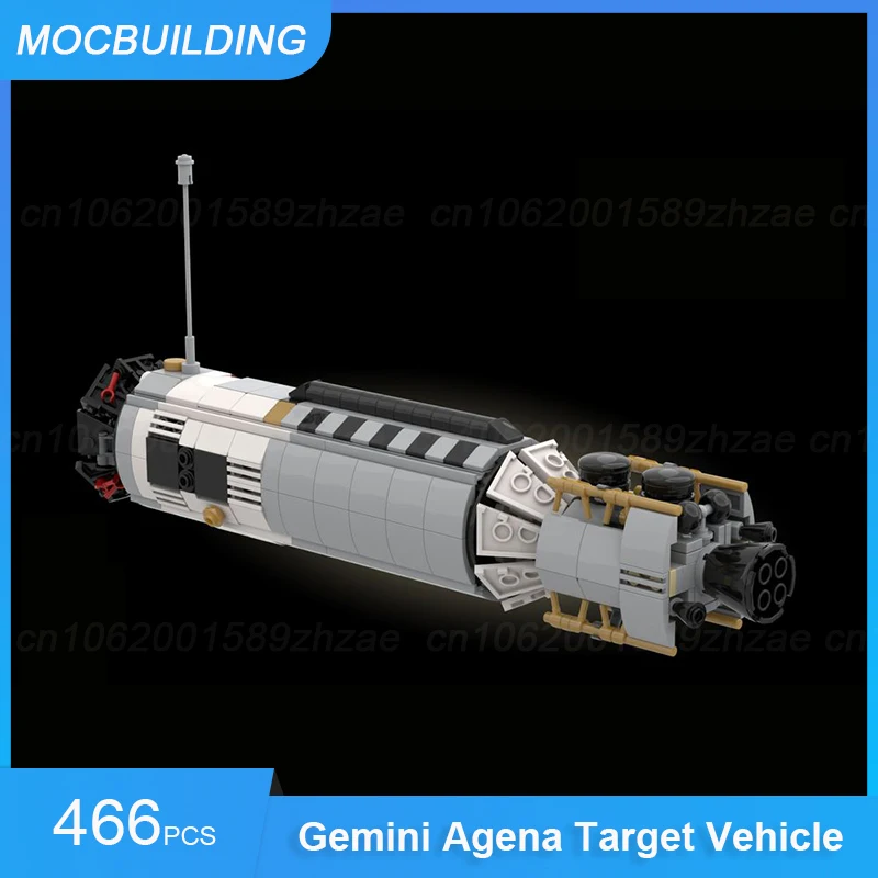 MOC stavebné bloky Gemini Agena cieľové vozidlo Mini Model Model Space Vzdelávacie zostavy tehly zobrazujú hračky darčeky 466ks