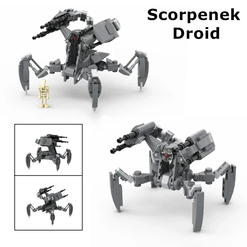 MOC stavebné bloky Space Wars Weapon Scorpenek Annihilator Droid Zhromaždenie zbierky zbierka bojovník Kis Hračky darček