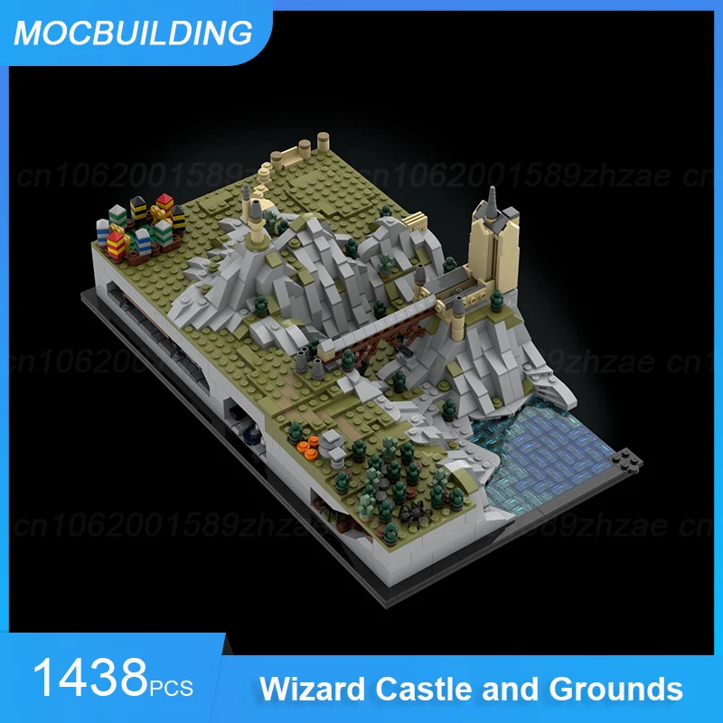 MOC stavebné bloky čarodejnícky hrad a rozširovanie a pozemok Model Model DIY Zostavte architektúru tehál architektúra