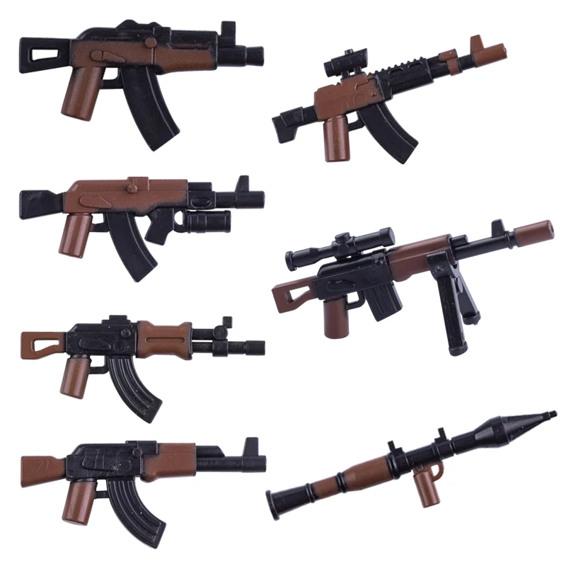 MOC WW2 Solider Weapons Building Blocks
