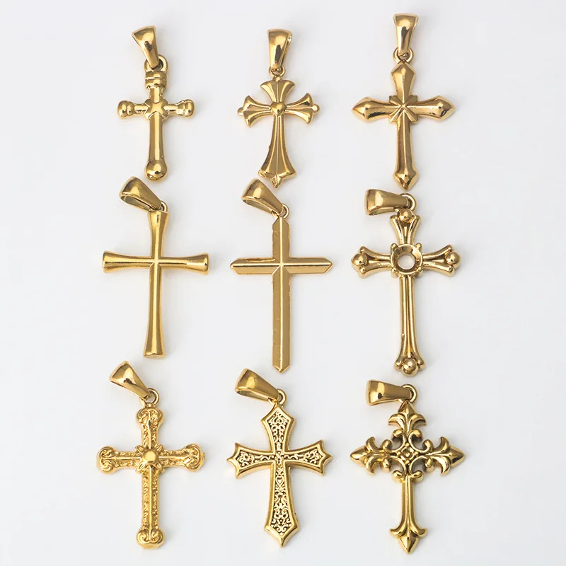 Modagirl 1 Lot/9 PCS Cross Cross Cross Pendants