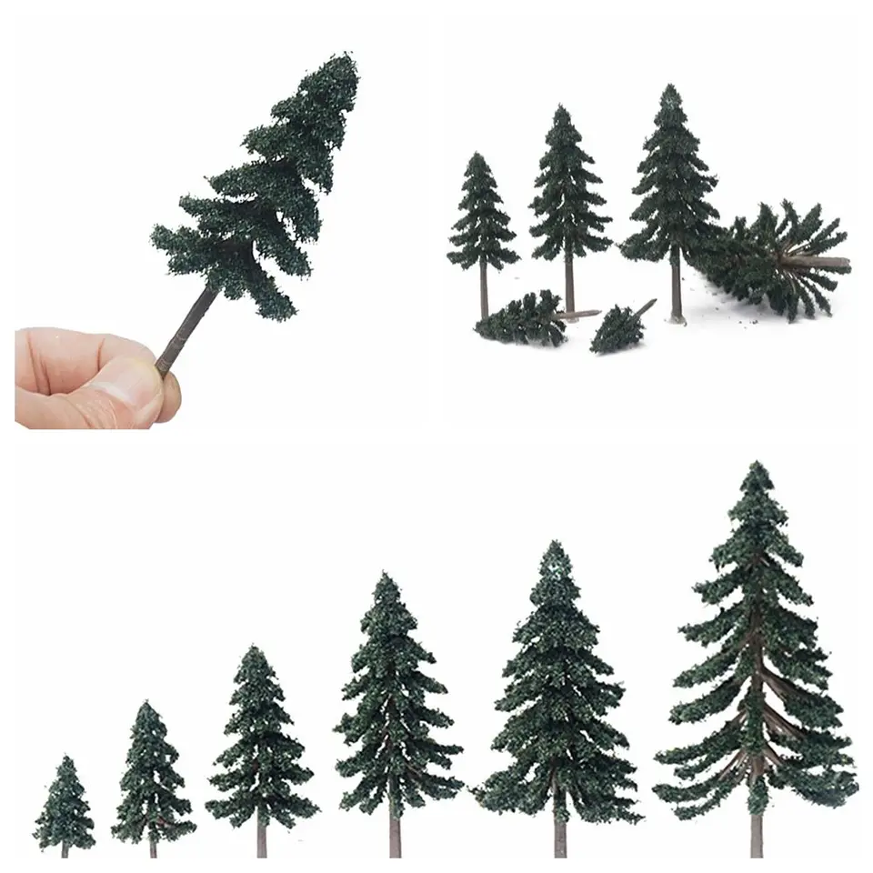 Model Cedar Tree Model Zelená scenéria krajina Model cédrové stromy pre modelu Train Track Model Usporiadanie rekvizít remeslá 5-15 cm