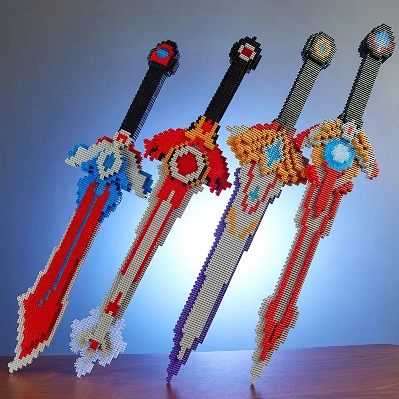 Model hračiek na budovanie meča Cosplay Simulation Sword Zhromaždené hračky Ninja Knife Weapon Tehla Hračky Kreatívny darček pre deti