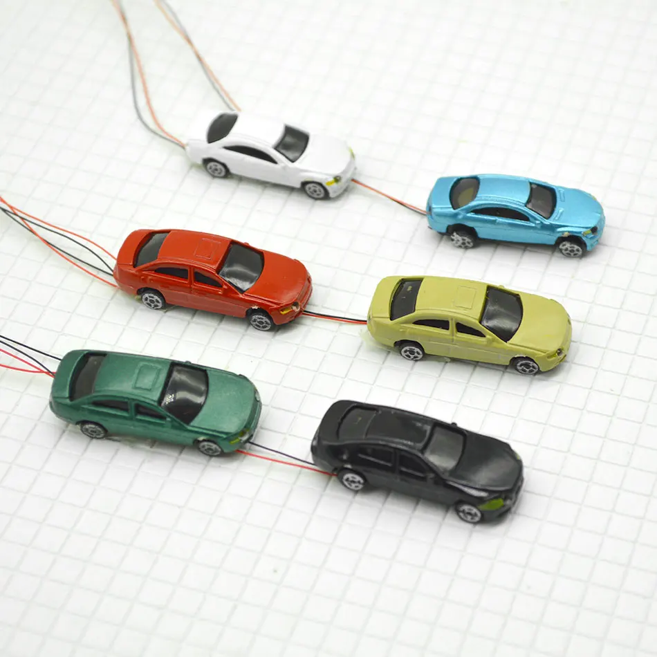 Model LED 12V Hračky ľahkých automobilov 1: 150 Miniatúra v mierke Diorama Tiny Architecture Buildes, ktoré vytvárajú súpravy rozloženia
