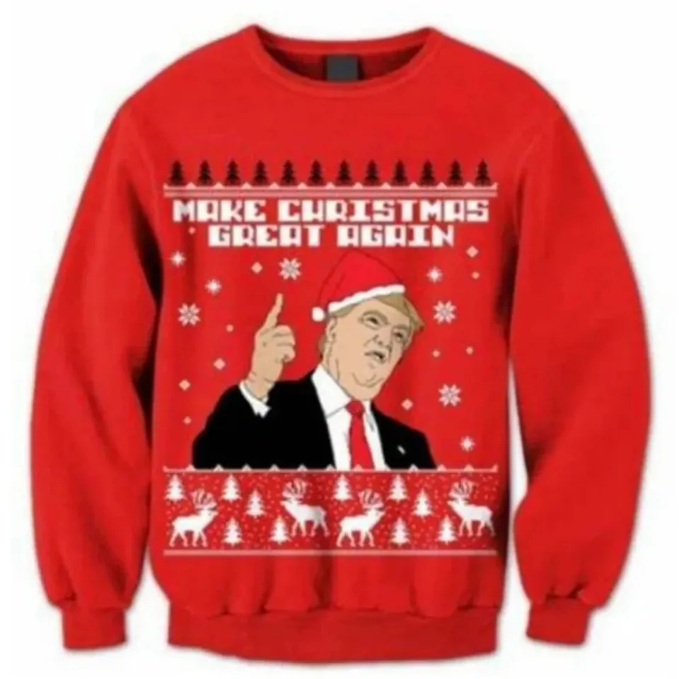 Model roka Donald Trump Vianoce krásne zimné ženy_s Vianoce vtipné darčeky pre mužov a w