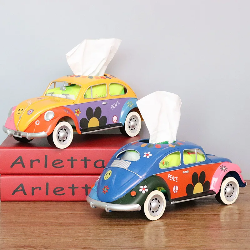 Model vintage automobil Tkanivové skrinky figuríny retro automobilový tkanivo odolný