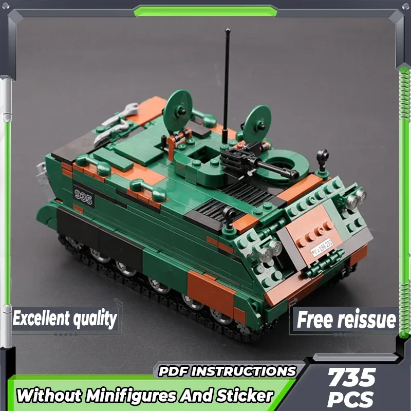 Model vojenského tanku MOC Budova tehly MTW-M113 Obr.