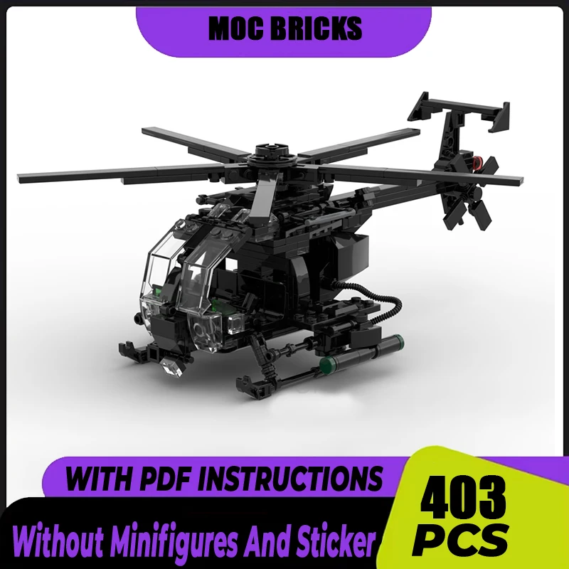 Model vojenských sérií MOC Building Blocksah6 - Technológia modelu Little Bird Fighter Technology Brick DIY Construction Construction Darček
