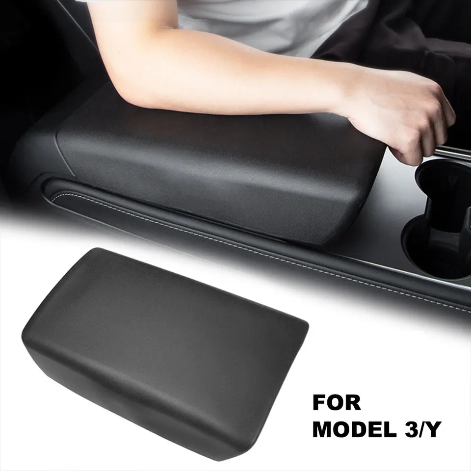Model y TPE Soft Case Coer Center Console Arm Rast Auto Automatické centrálna skrinka na lakťovú skrinku Zavláknička pre Tesla Model 3 Príslušenstvo Rat