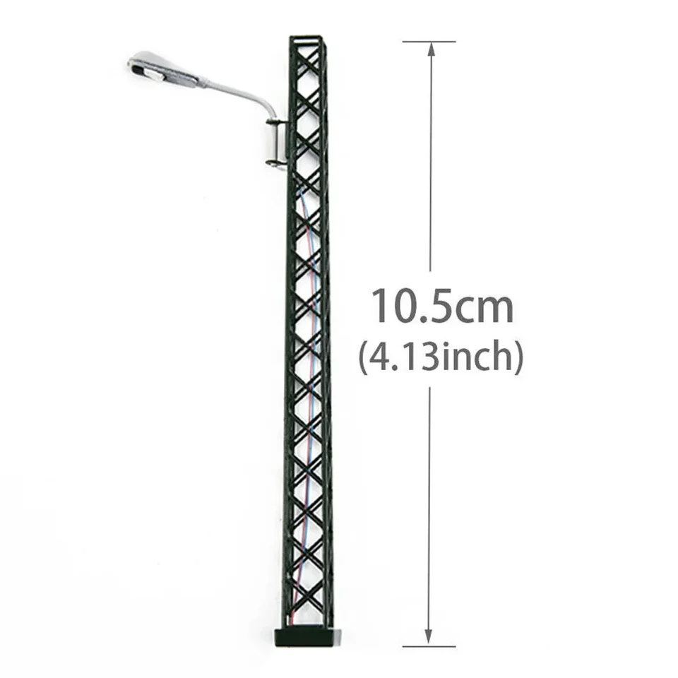Model železničné svetlá Stupnica Lampa: 1: 87 3V DC alebo AC 5piece Gauge H0 Light Mastice Mast Light Vysoko kvalitné úplne nové