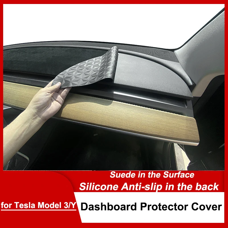 Model3 Highland 2024 Suede Interior Accessories for Tesla Model 3 Y 2023 Dashboard Panel Dash doska Sunshade Protector Cover