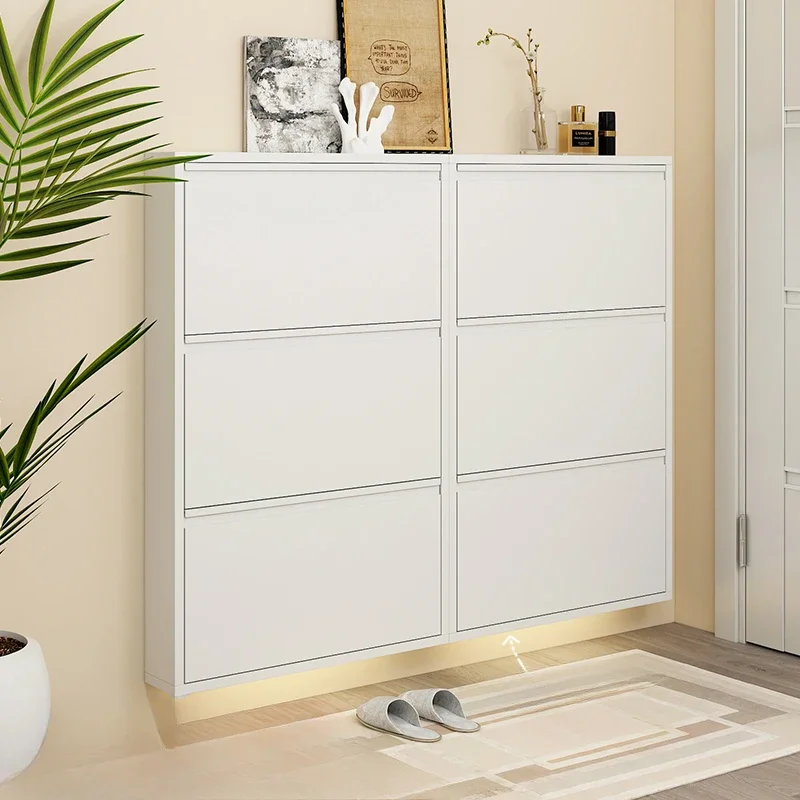 Moderná jednoduchosť Tipping Shoe Cabinet Ultra tenký vchod Nordic Designer Rack Rack priestor šetrenie Zapateros nábytok domov