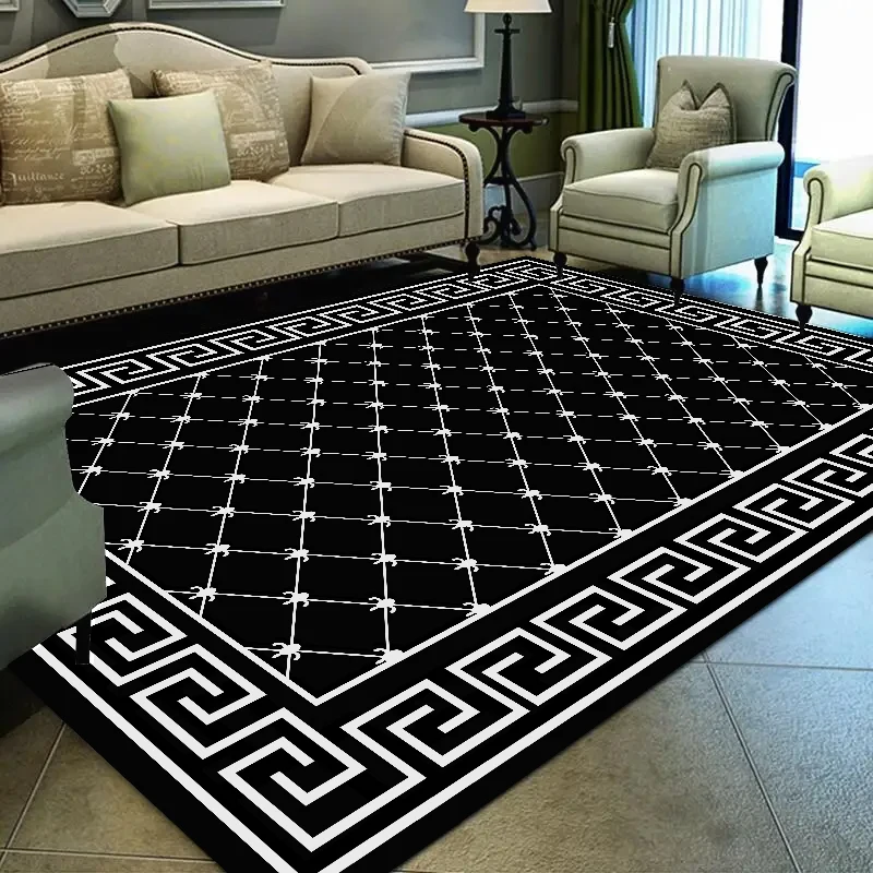 Moderná jednoduchá domácnosť Mäkké luxusné koberce pre obývaciu izbu Non-šmykľavka Spálňa Luxusná dekorácia Tapetes Oblasť koberec 120x160 cm