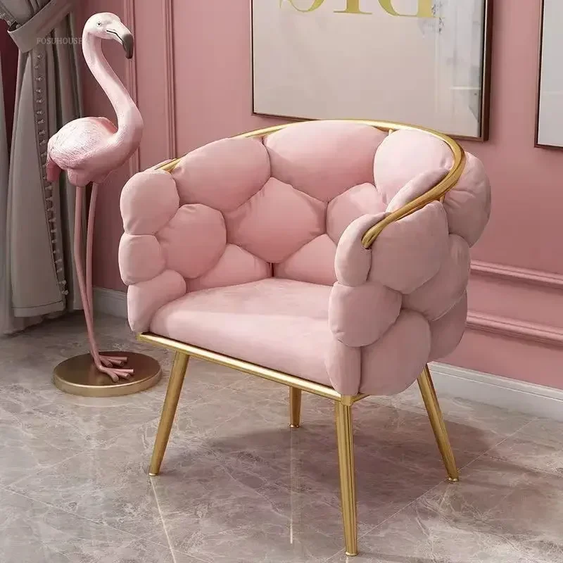 Moderná kreatívnabeauty salón nechtov na nechty manikúru stoličky Lixusné obývacia izba stolička Nordický nábytok dievčatá ružové spálne stoličky