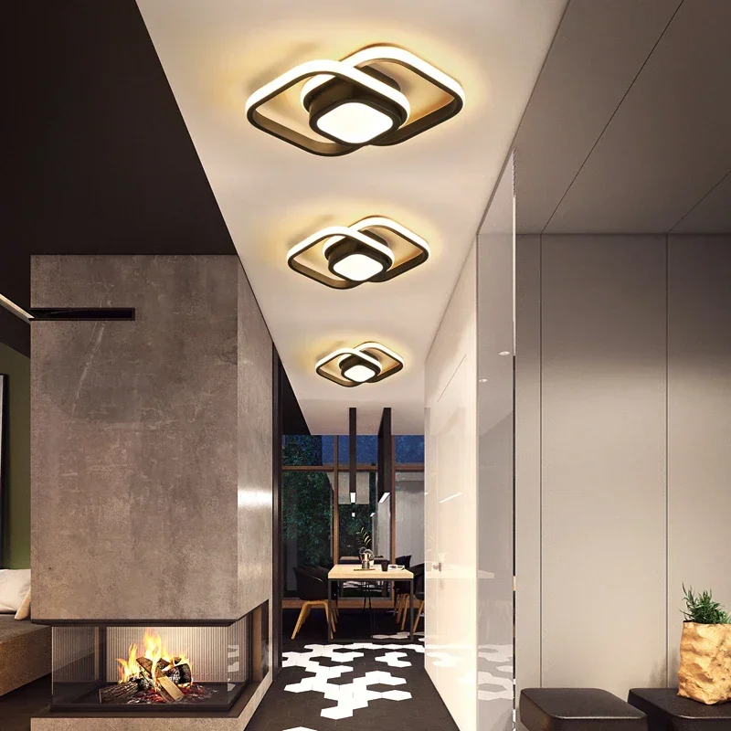 Moderná LED Minimalistické štvorcové okrúhle vstupné chodby stropné svetlo Koridor Vstup akrylovej stropnej žiarovky