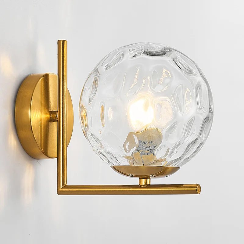 Moderná ledová nástenná lampa Svätý pre obývaciu izbu Spálňa Spálka Svetlo železná tela sklenená lampa kúpeľňa Svetlo retro lampa domáce osvetlenie