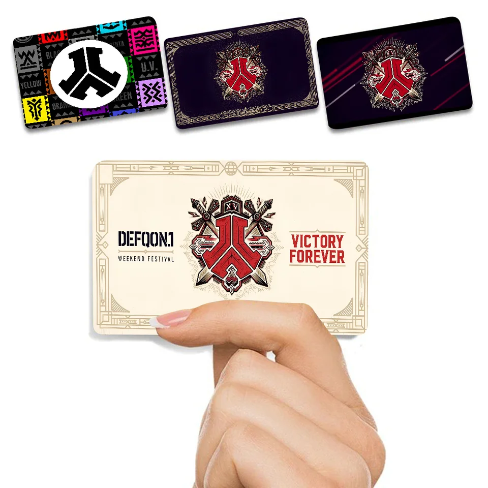 Moderná módna defqon1 hudobná hra anime nálepka filmový kryt pokožky pre malé veľké čelné debetné kreditné karty prednú stranu
