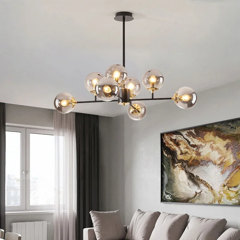Moderná nordická LED LED Lustrová lampa Lamp obývacia izba kuchyňa jedáleň spál