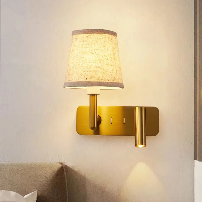 Moderná nová nočná nástenná lampa luxusná textúra Spálňa stena čítanie Svetlo Štúdium Špeciálna ochrana na ochranu očí LED stena lampa