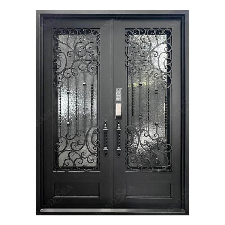 Moderná obrazovka hlavný vstupný prút búrka Storm Security Black Single Double Modern Cency Cena Iron Front Dvere