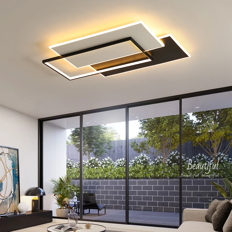 Moderná obývacia izba stropná lampa Jednoduchá LED LET LISTREIER Stlmiteľná spálňa jedáleň obdĺžnikový vnútorný dekorácia osvetľovacia lampa