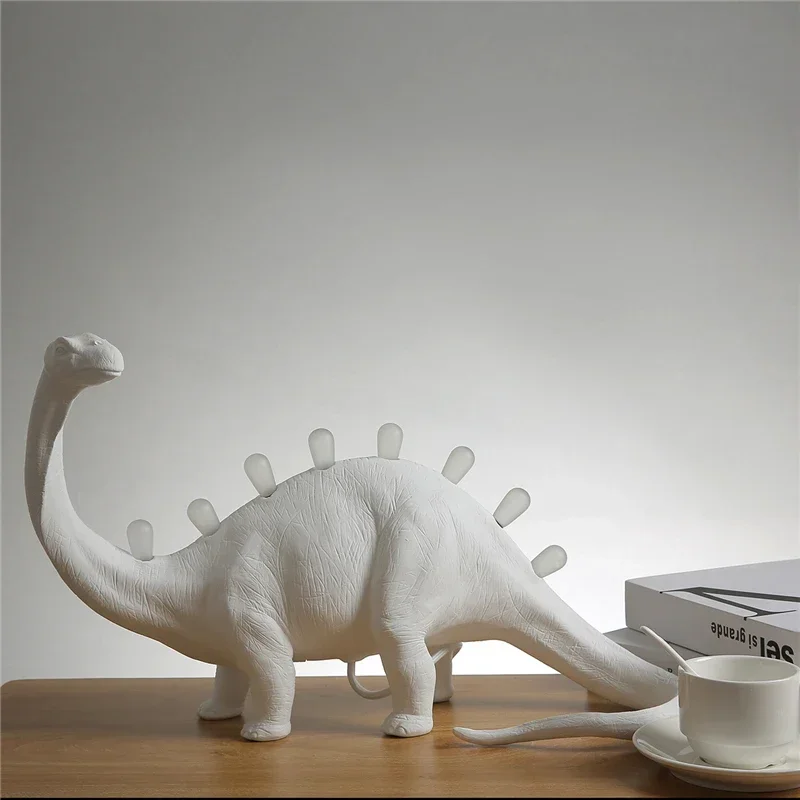 Moderná živici Dinosaurus LED stolové lampy pre detskú izbu detské čítanie stolové lampy Domáce umenie dekorácie svietidlá Lampara de Mesa