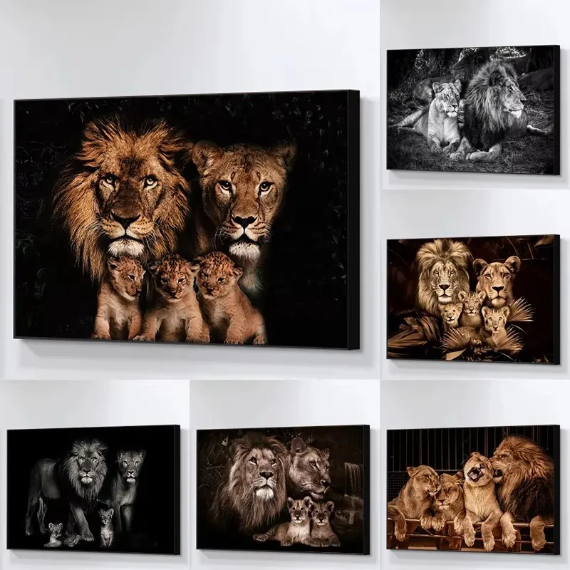 Moderné leva rodinné nástenné umenie plátno maľba tlačové plagáty Príroda Animal Tiger Mural Pictures pre obývaciu izbu Domovodá dekorácia