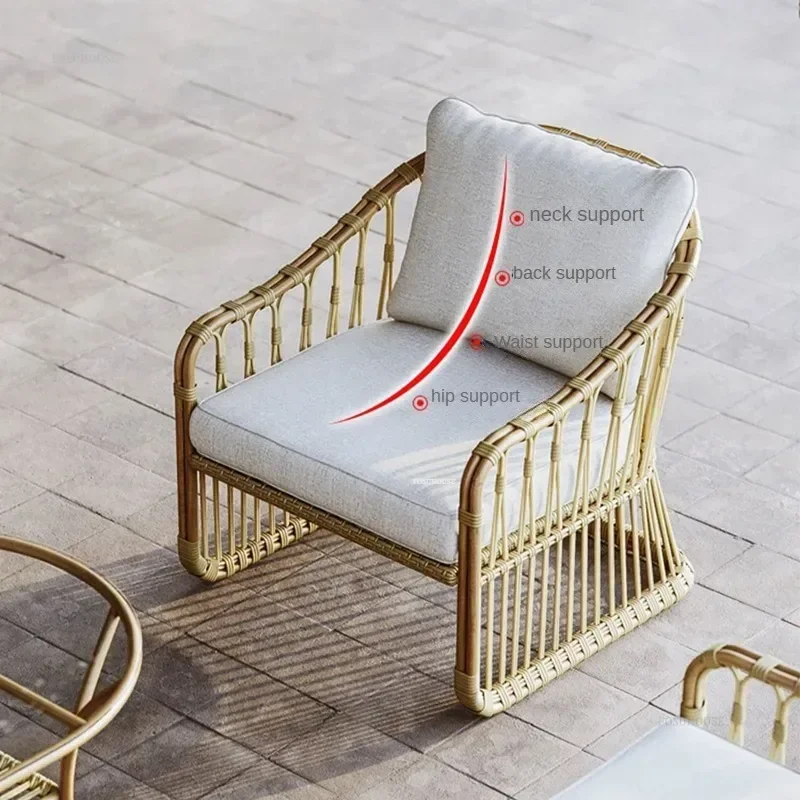 Moderné luxusné vilové záhradné záhradné stoličky Hotel Fľaša záhradný nábytok sada terasa odolný voči dažďom a slnečným nepriestrelným peratom stoličkou m