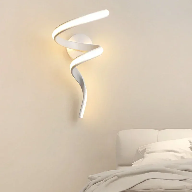 Moderné minimalistické LED stena svetlo domáci interiér dekorácie na stenu Svetlo spálne lôžko lesklé pozadie svetlo