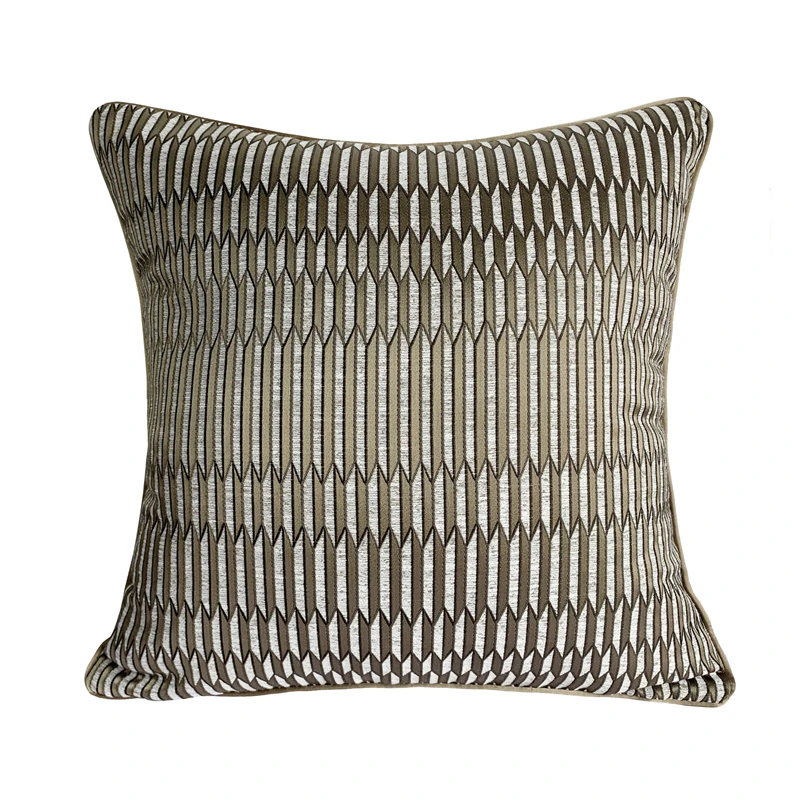 Moderné módne geometrické hnedé biele vankúšové vzory vzory pohovka Designer Designer Hotel Cushion Cover Dekoratívny darčekový dom 45x45cm