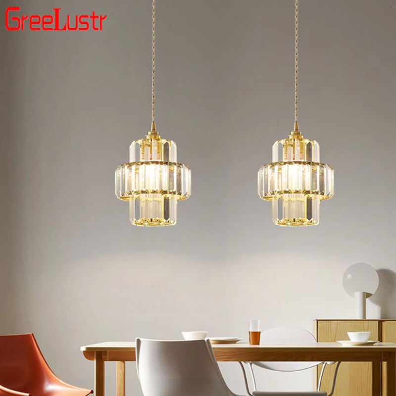 Moderné prívesné svetlá luxusné LED krištáľové stropné lampa Nordic Design Luster Spálňa jedáleň