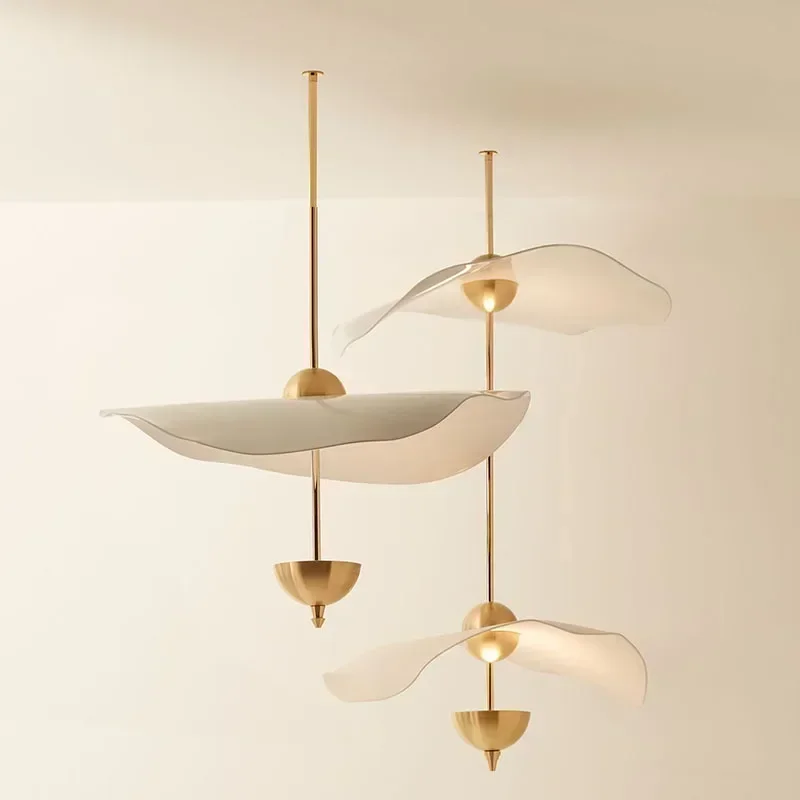 Moderné severské lustre Luster Art Art Lotus Leaf akrylová LED lampa Domáca dekorácia spálňa obývacia izba jedálenský salón prívesok Svetlo