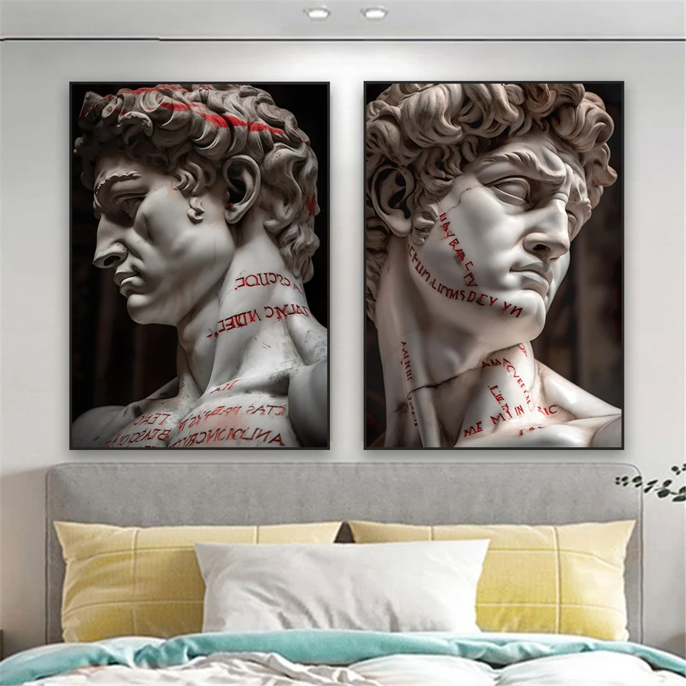 Moderný David plagát móda David Michelangelo Soch