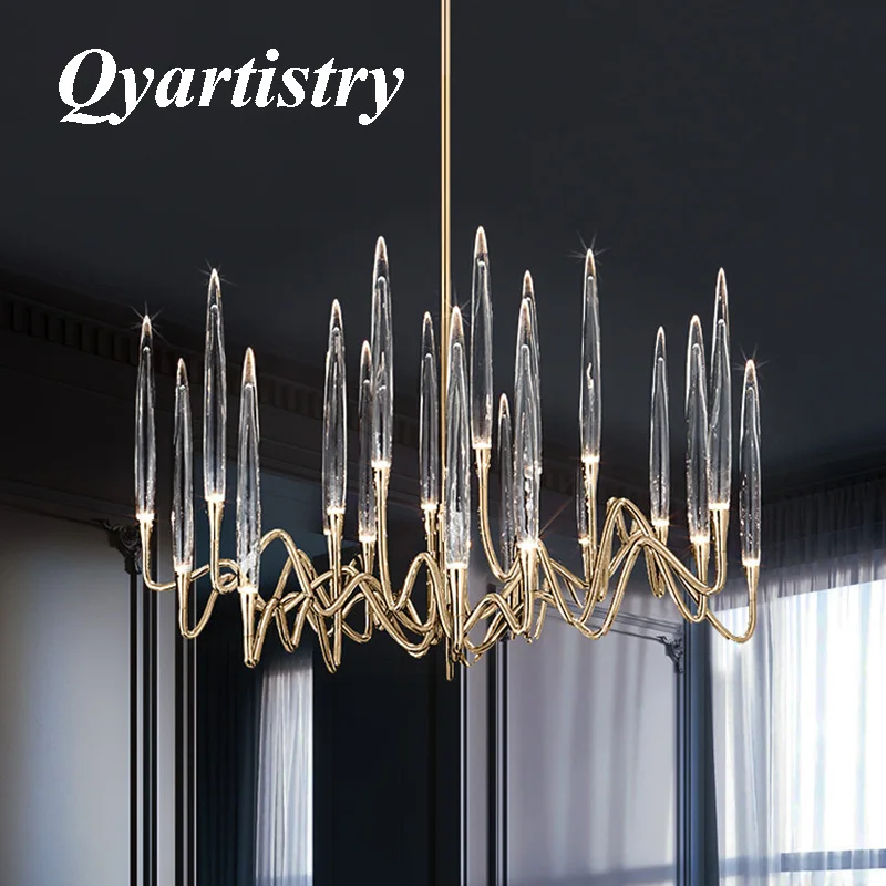 Moderný dizajn luxuri LED krištáľové lustr sviečky stropný strop závesné svetlá svadobné lampa lampa pre stravovacie dekorácie svetlo