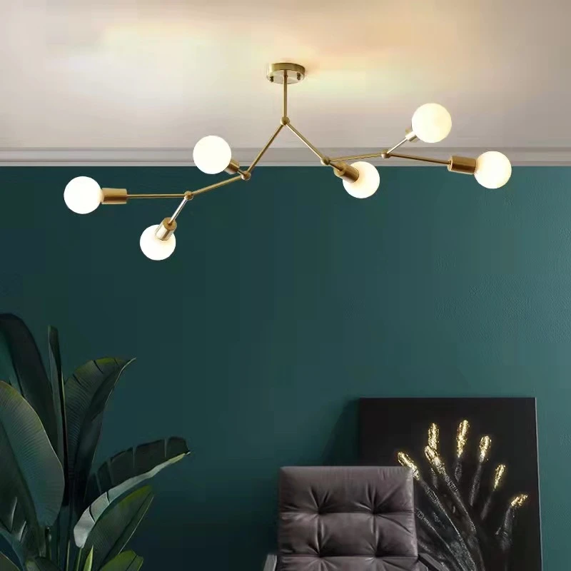 Moderný LED stropný luster Light Light Loft Restaurant Less Less Lamp Obýva