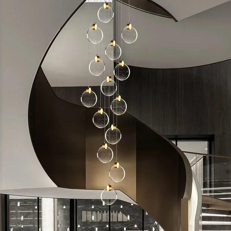 Moderný lesklý bublinový krištáľový LED Prívesok LIVE LISTLE LIVING ROZÁRKA DETOR LED Prívesok lampa schodisko podkrovie BAR visiace svetlo svietidla svietidla