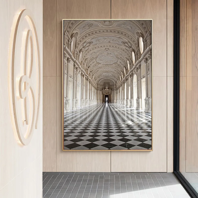 Moderný luxusný európsky štýl architektúra Plagát tlač Maroko Arch Pictures Wall Art Canvas maľba uličky koridor domáci dekor