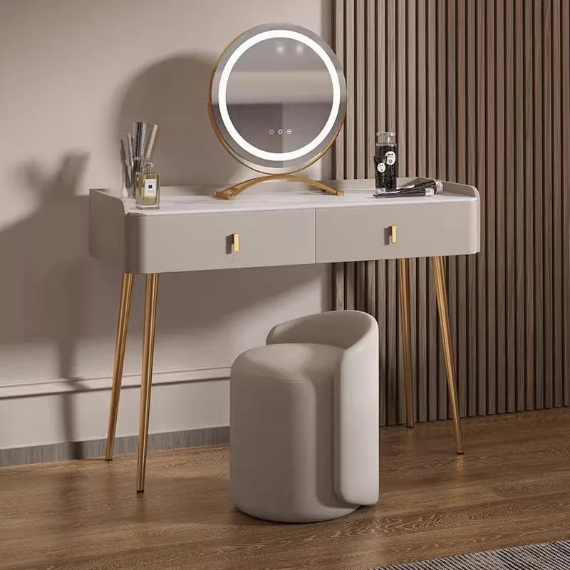 Moderný luxusný stolný stôl Trendic Nordic so zrkadlom organizátorom Vanity Stolové zásuvky Skladovacia stopa Coiffeuse de Chambre Domáci nábytok