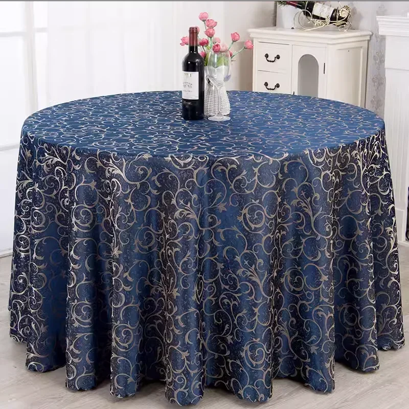 Moderný minimalistický tlačený kruhový obrusový hotel Hustý polyester okrúhly stôl Cover Domov svadobná dekorácia Triedka