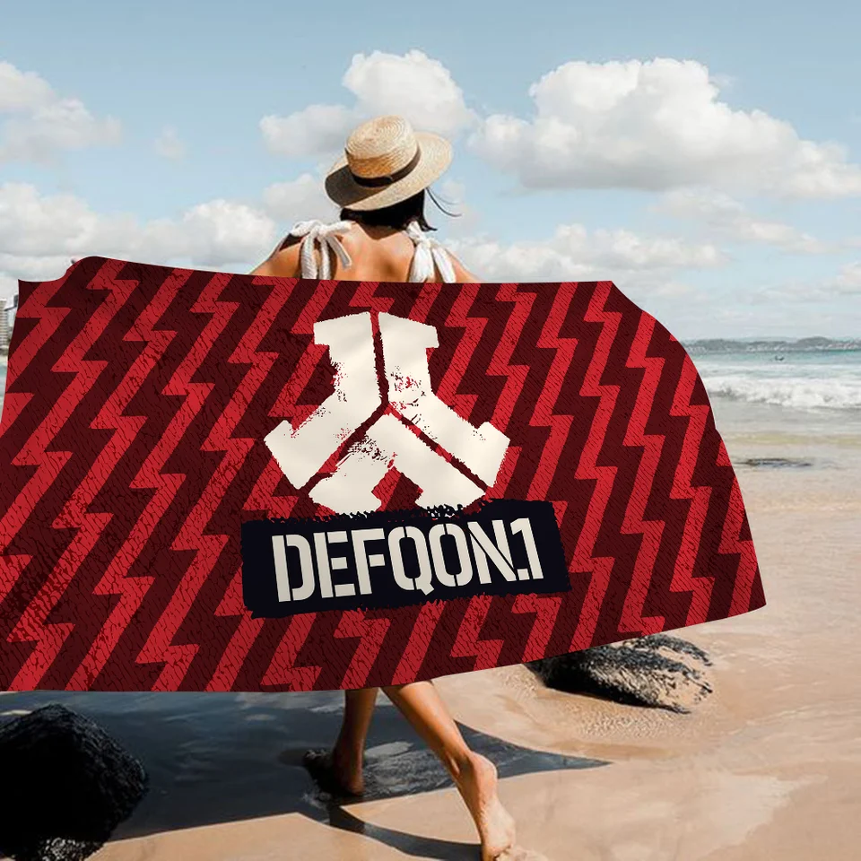 Moderný módny defqon1 hudobná utierka mikrovlákna na pláži Absorbent Schasť suché mäkké jogu plavecké letovisko horolezectvo uterák