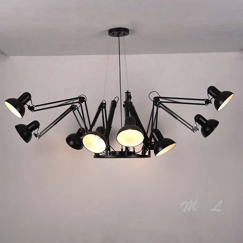 Moderný pavúk závesné lampy roztiahnuteľné zavesené lampa prívesok pre svetlá pre obývaciu izbu Hotelová sála Spálňa osvetlenie svietidiel
