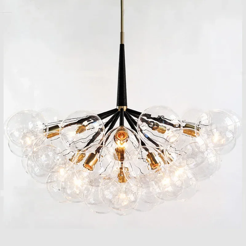 Moderný sklenený stropný strop prívesok lampa obývacia izba spál
